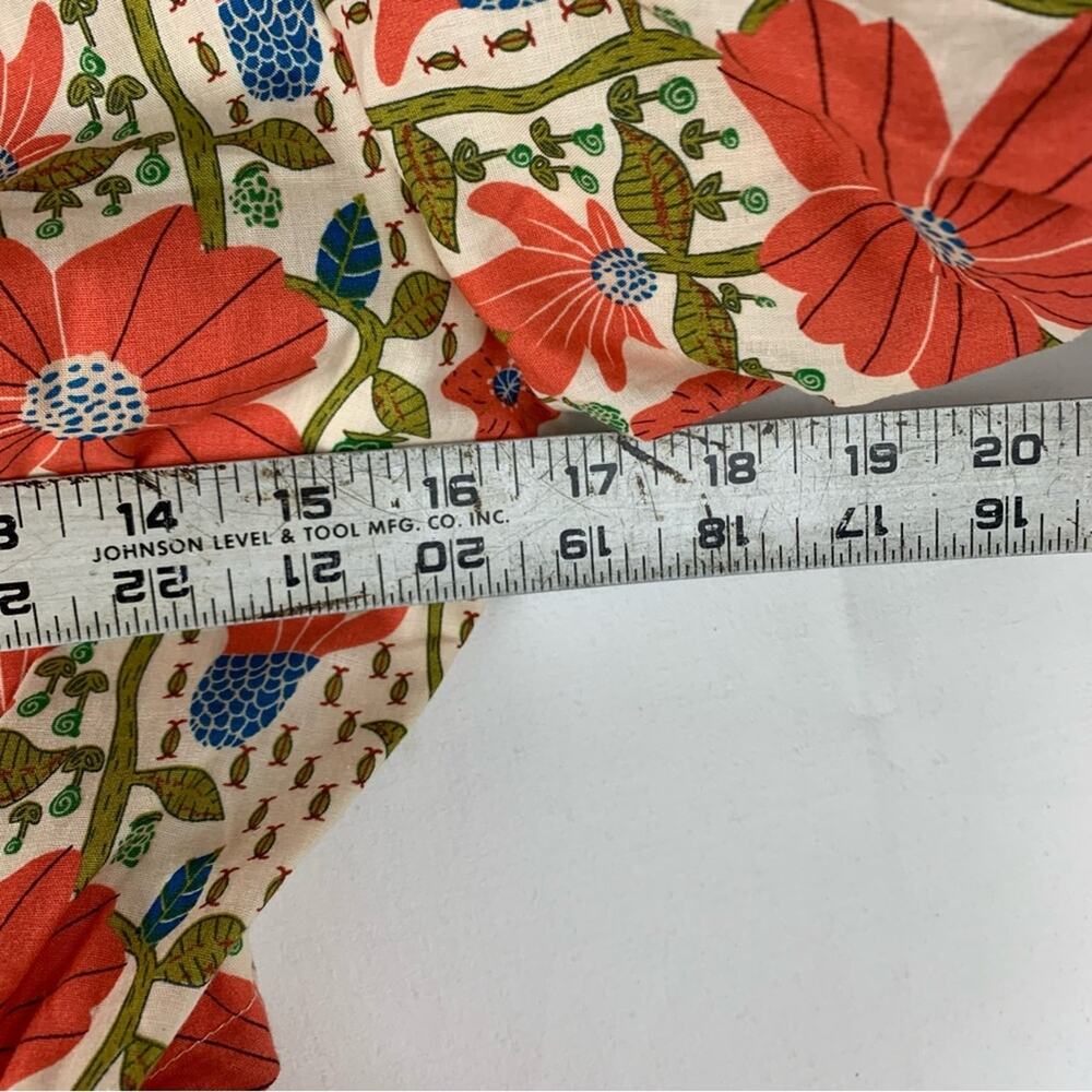 &merci women's large Floral Dress open back Red white cream bridal garden sun - Picture 9 of 12
